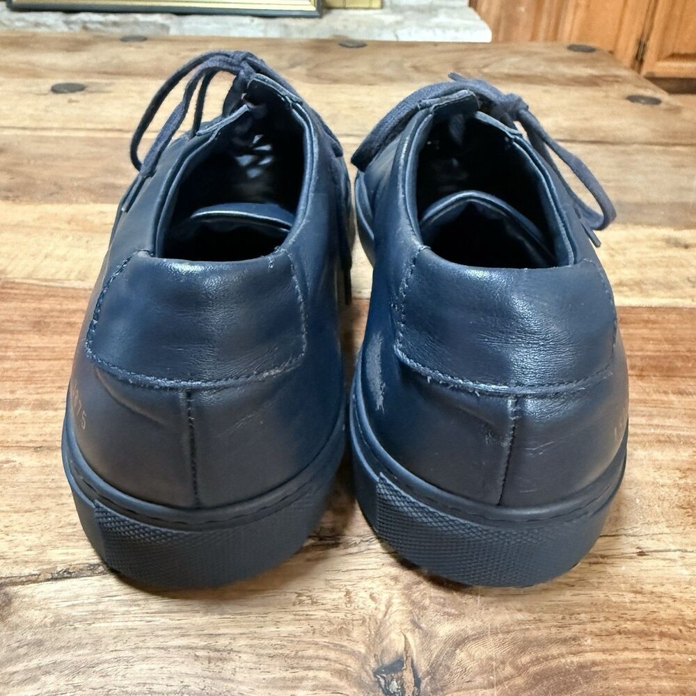 Common Projects ORIGINAL ACHILLES LOW Navy Leather Men 43 EU 10 US Made In Italy - Picture 5 of 12